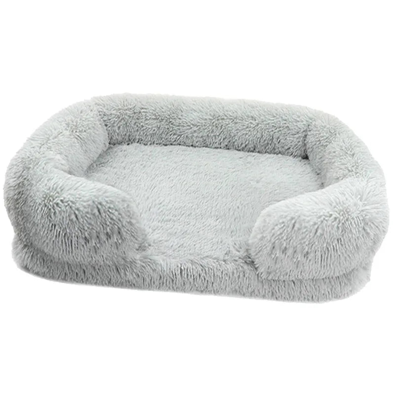 Dog Bed Plush Pet Bed – Thickened Winter Sleeping Pad, Removable Cover for Small & Large Dogs
