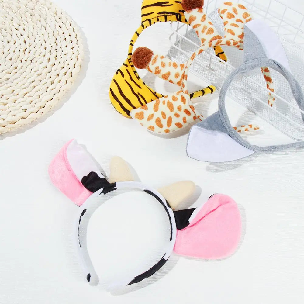 Plush Animal Ears Headband – Cosplay & Party Accessory