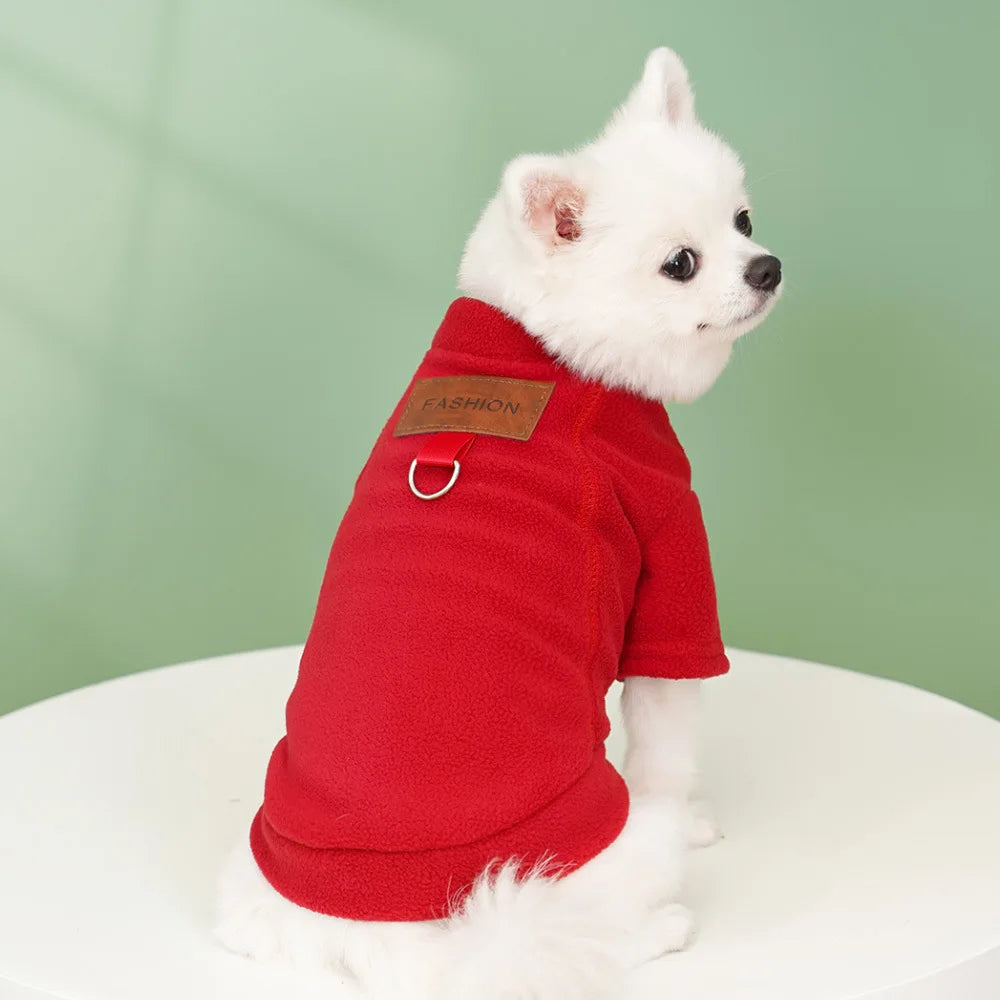 Winter Dog Hoodie – Warm Solid Color Sweatshirt for Small Dogs