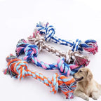 Cotton Rope Dog Toy – Double Knot Bite Resistant, Durable & Safe for Chewing