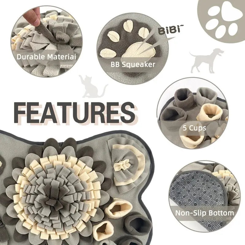 Interactive Dog Snuffle Mat – Foraging Training & Slow Feeding Toy