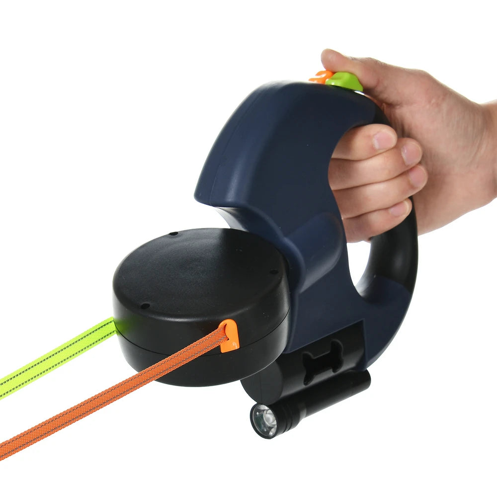 Double Dog Leash – 3in1 Retractable Dual Lead