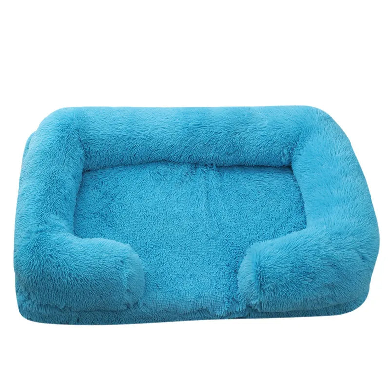 Dog Bed Plush Pet Bed – Thickened Winter Sleeping Pad, Removable Cover for Small & Large Dogs