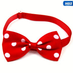 PetPals Polka Dot Bow Tie Collar for Dogs – Adjustable Black & White, Safe Fit